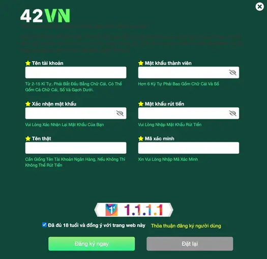 Đăng Ký Tài Khoản Tại 42VN Casino – Dễ Dàng, Nhanh Chóng, Không Mất Phí!